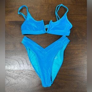 OneOne-Blue V-Waist Bikini Set